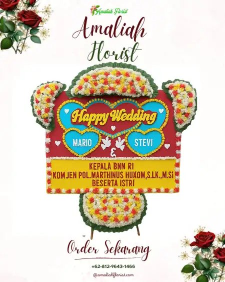 Papan Bunga Pernikahan Astapada